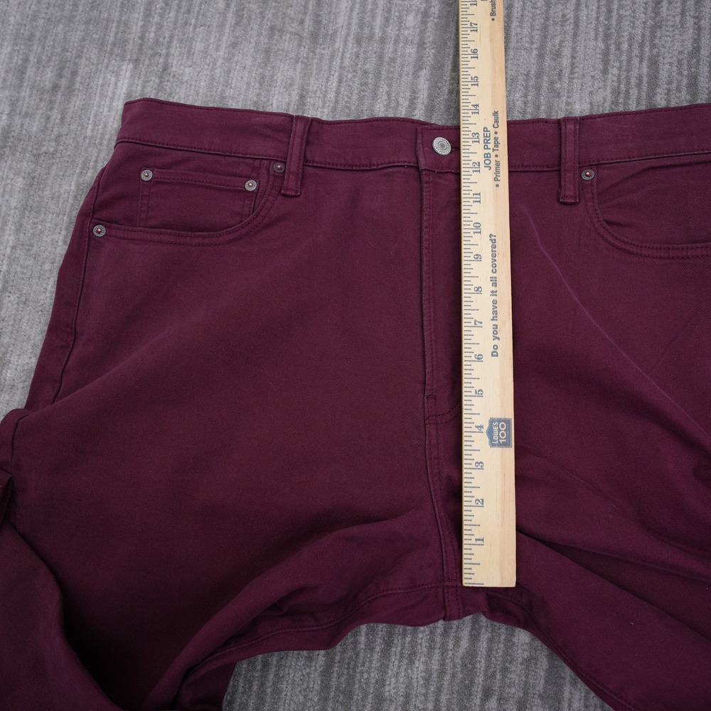 Lucky Brand 121 Heritage Slim Burgundy Stretch Jeans Mens 40x32 Fit 41X32.5 - Picture 5 of 12